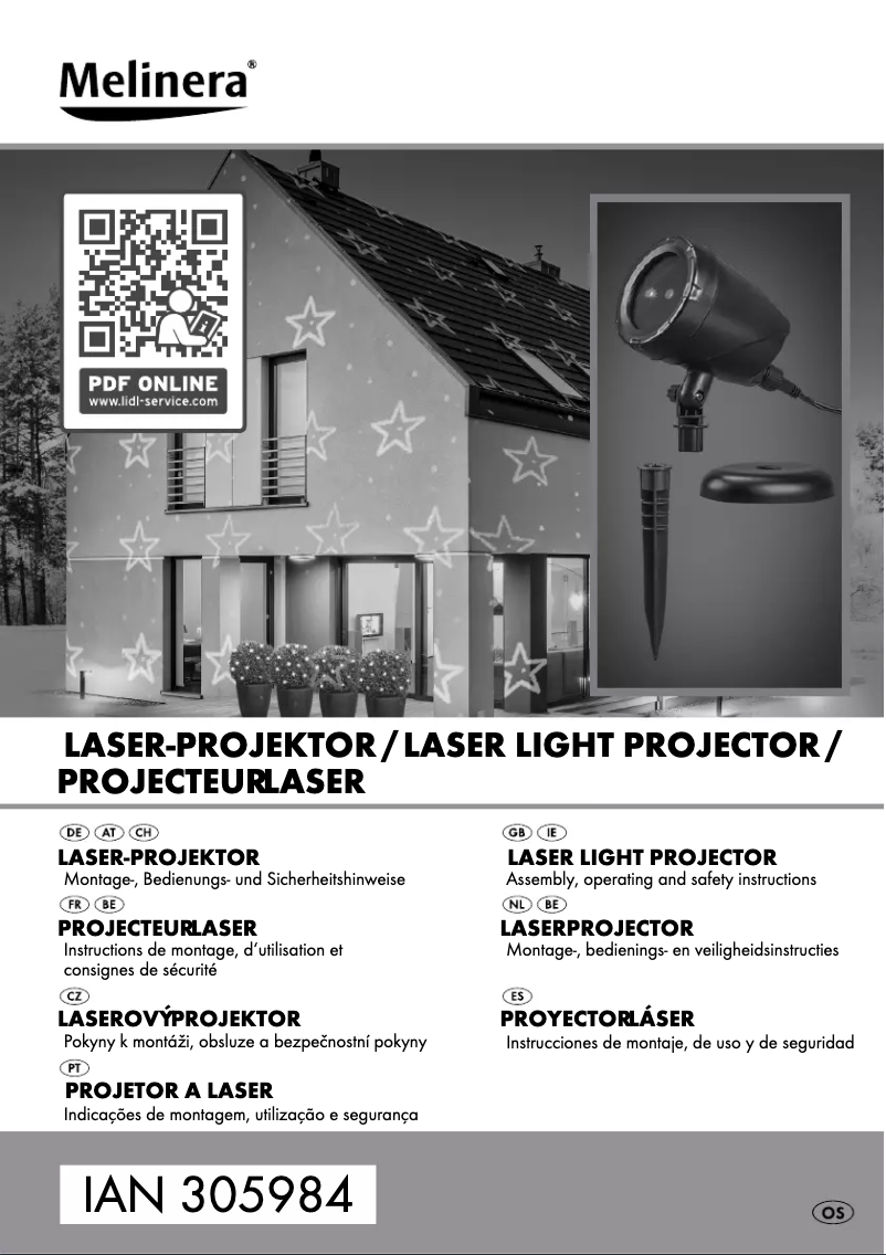 Page 1 de la notice Manuel utilisateur Melinera IAN 305984
