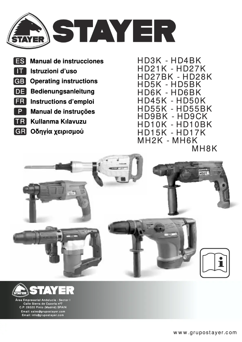Page 1 de la notice Manuel utilisateur Stayer HD10K