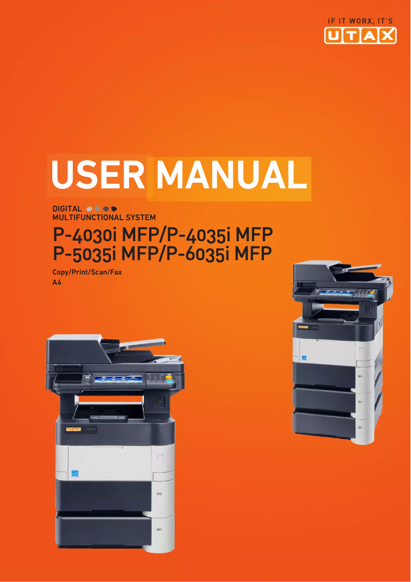 Page 1 de la notice Manuel utilisateur Utax P-4030i MFP