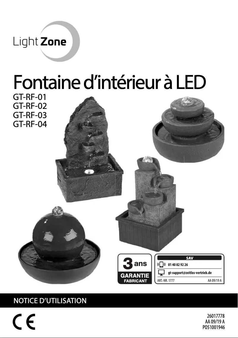 Image de la première page du manuel de l'appareil GT-RF-04