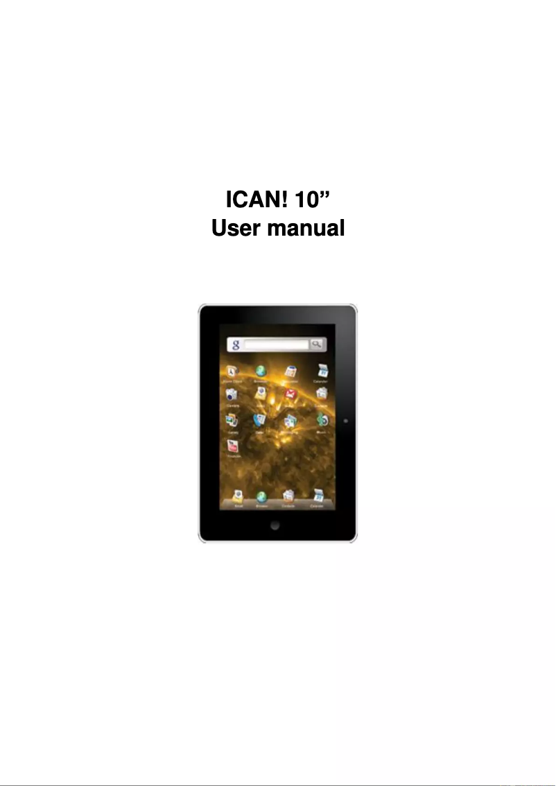 Page n°1 - Manuel utilisateur ICAN! 10"