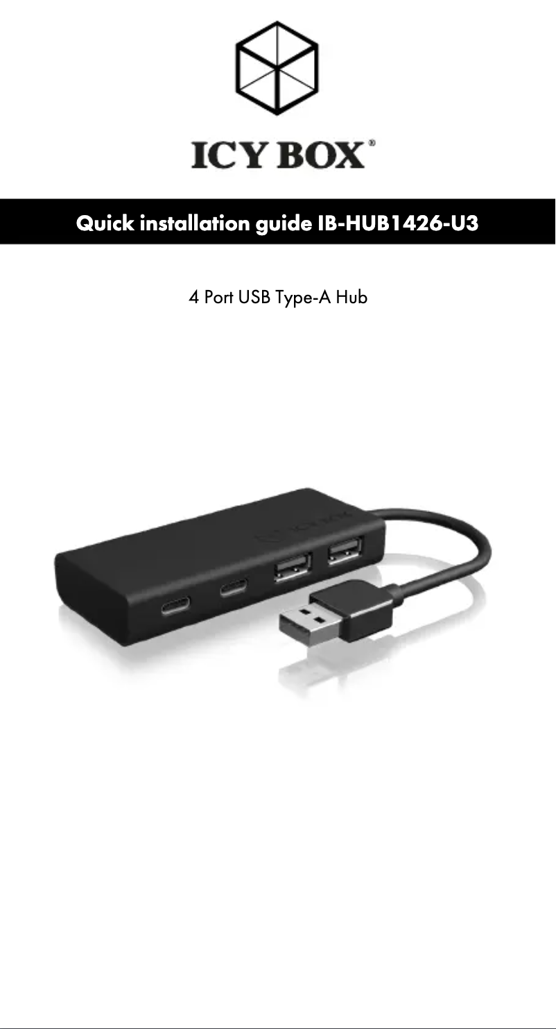 Page n°1 - Mode d'emploi Icy Box IB-HUB1426-U3