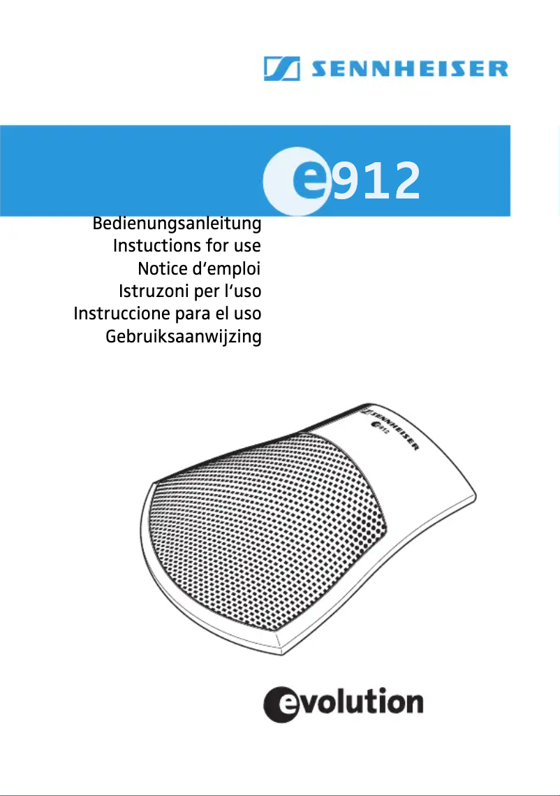 Página 1 del manual Manual de usuario Sennheiser E 912 bk