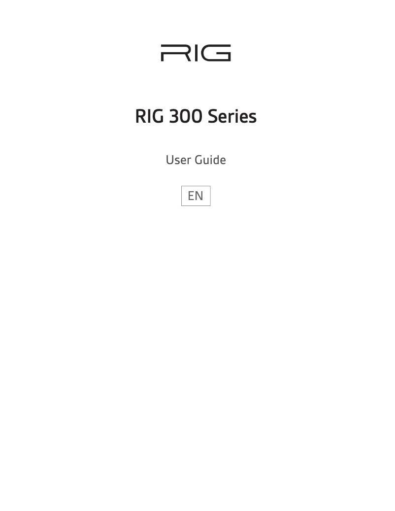 Page n°1 - Manuel utilisateur NACON RIG 300