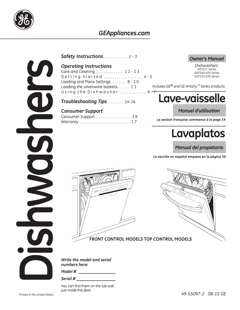 Page n°1 - Manuel utilisateur Mabe GDT635HMJES