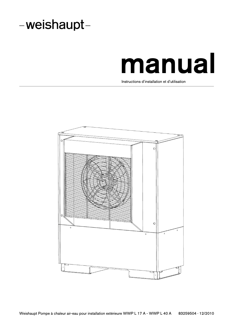 Página 1 del manual Manual de usuario Weishaupt WWP L 17 A
