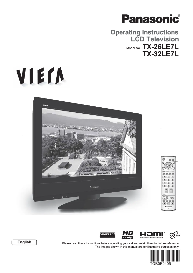 Page 1 de la notice Manuel utilisateur Panasonic Viera TX-32LE7L