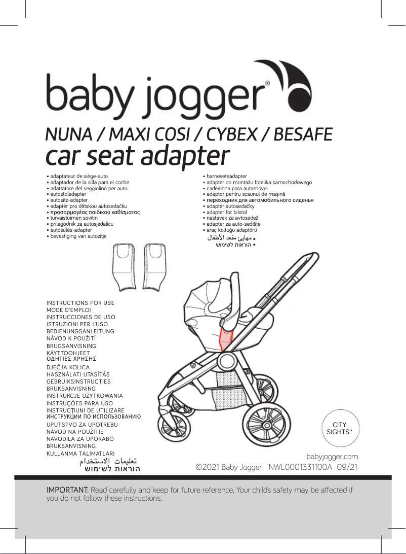 Page n°1 - Manuel utilisateur Baby Jogger Nuna city sights