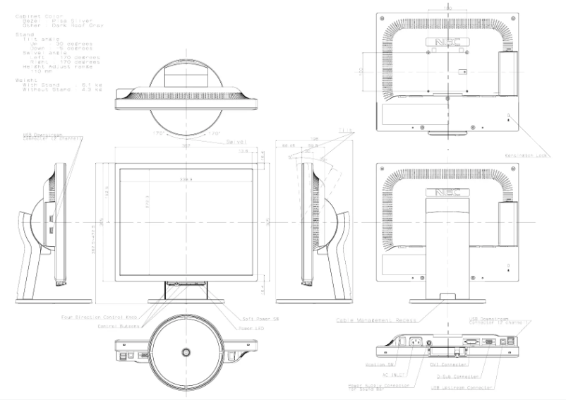 Imagen de la primera página del manual del dispositivo MultiSync LCD1770GX