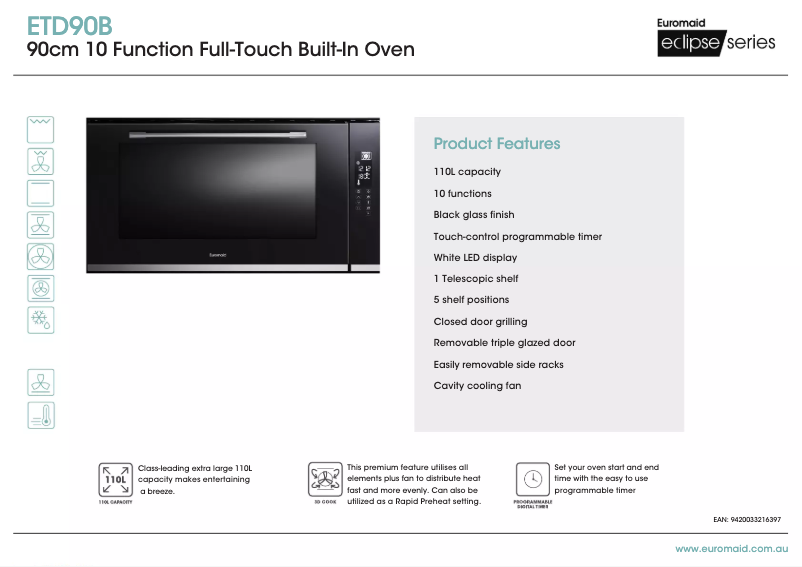 Image de la première page du manuel de l'appareil ETD90B
