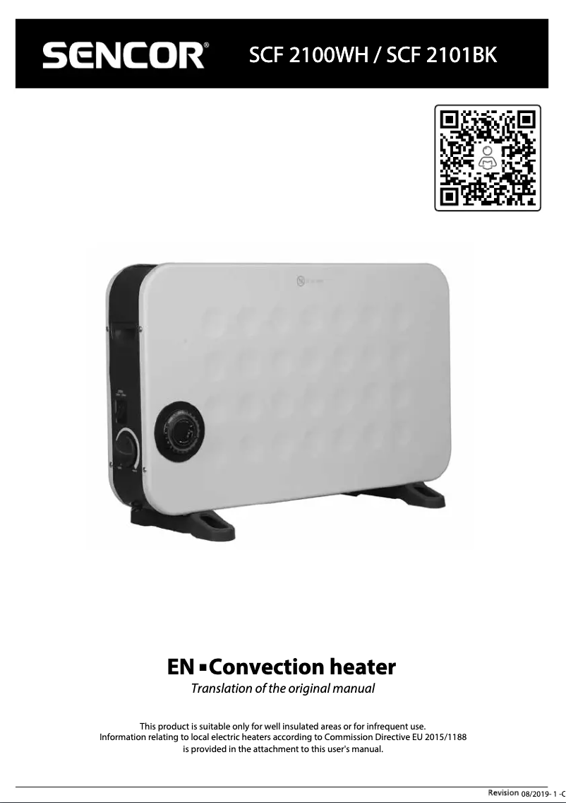 Page 1 de la notice Manuel utilisateur Sencor SCF 2101BK