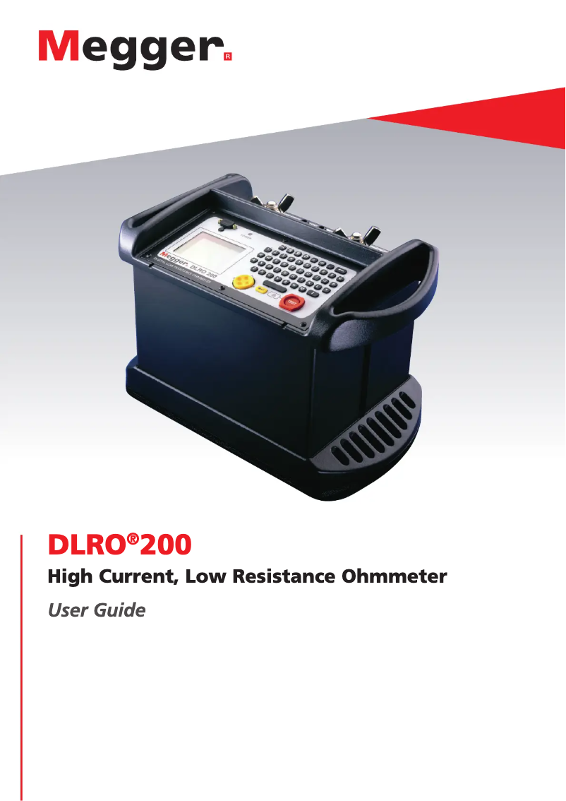 Image de la première page du manuel de l'appareil DLRO 200