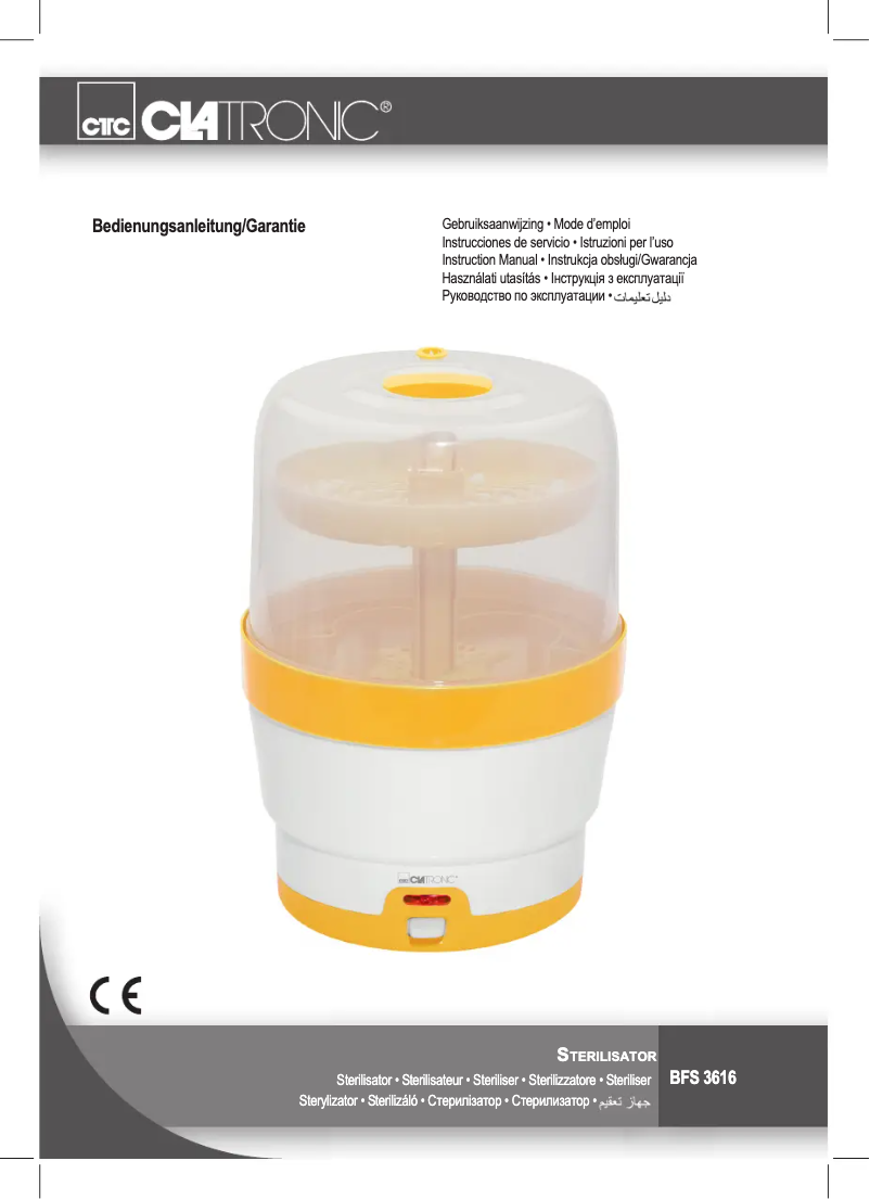 Page 1 de la notice Manuel utilisateur Clatronic BFS 3616