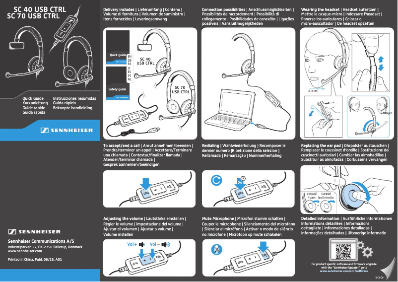 Image de la première page du manuel de l'appareil SC 40 USB CTRL