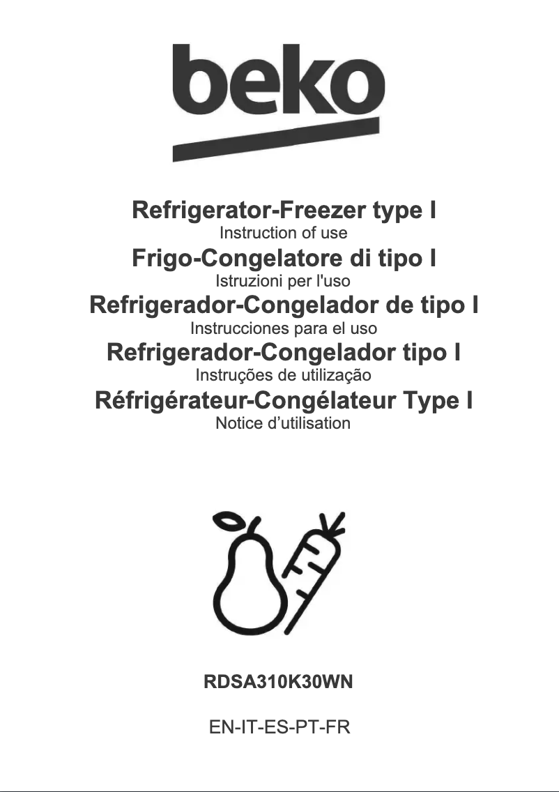 Image de la première page du manuel de l'appareil RDSA310K30WN