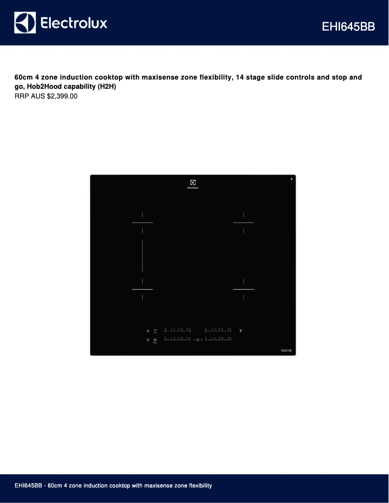 Image de la première page du manuel de l'appareil EHI645BB