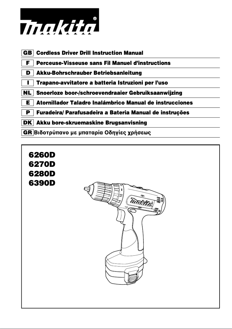 Page 1 de la notice Manuel utilisateur Makita 6260D
