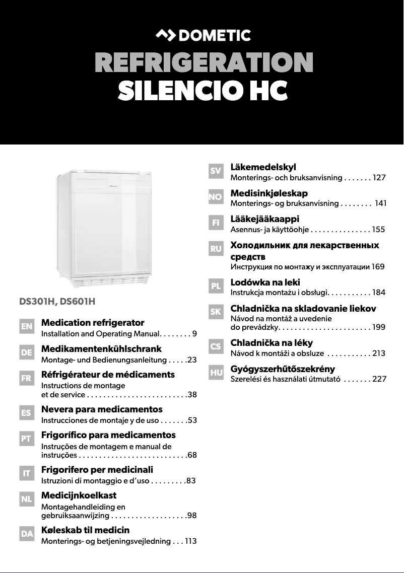 Page n°1 - Guide d'installation Dometic DS601H