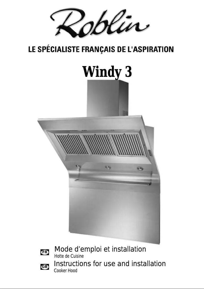 Page n°1 - Manuel utilisateur Roblin Windy 900