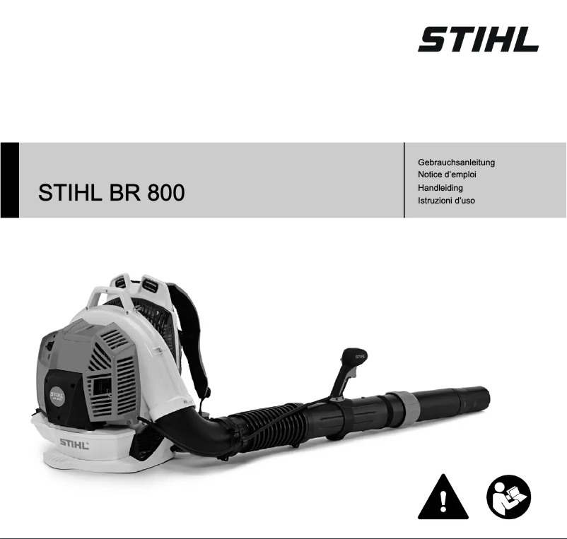 Page n°1 - Manuel utilisateur Stihl BR 800