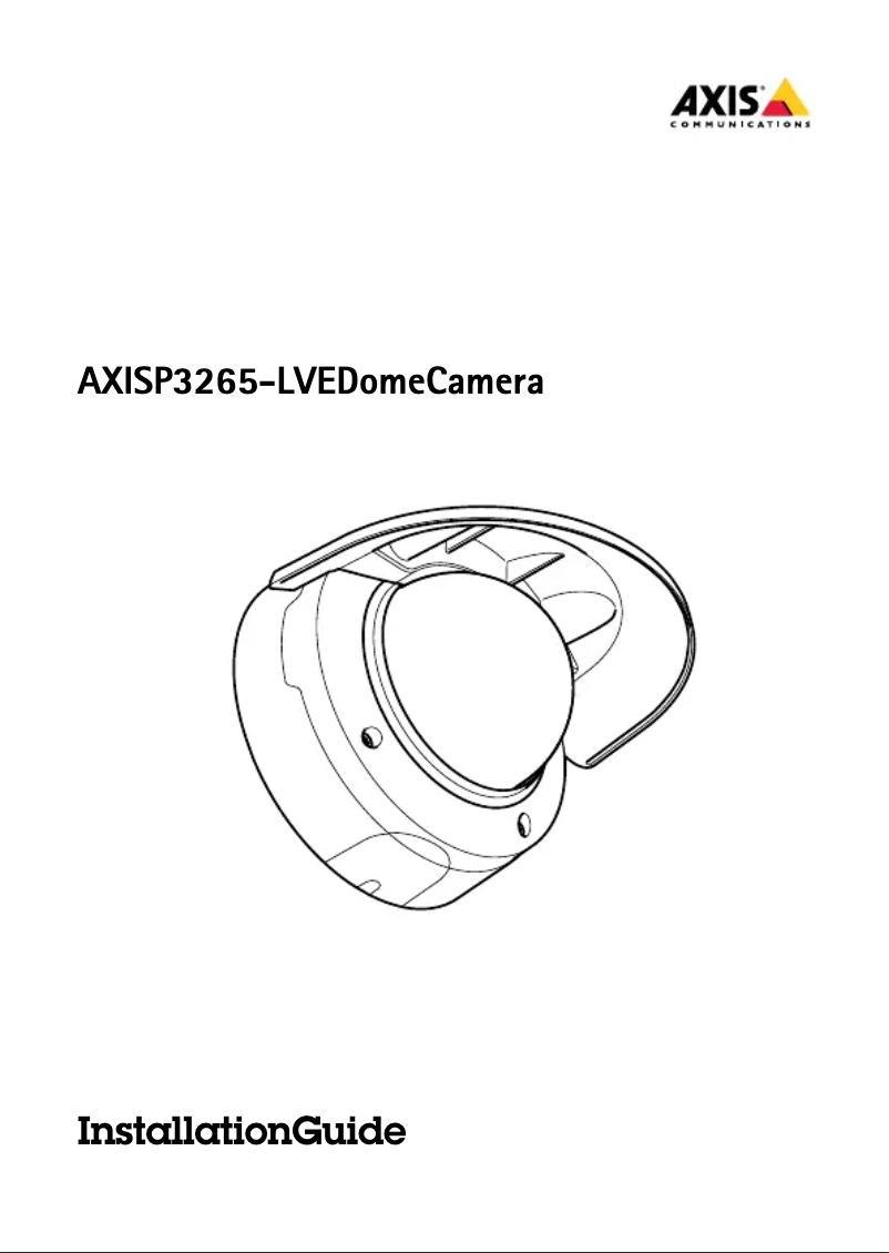 Image de la première page du manuel de l'appareil P3265-LVE