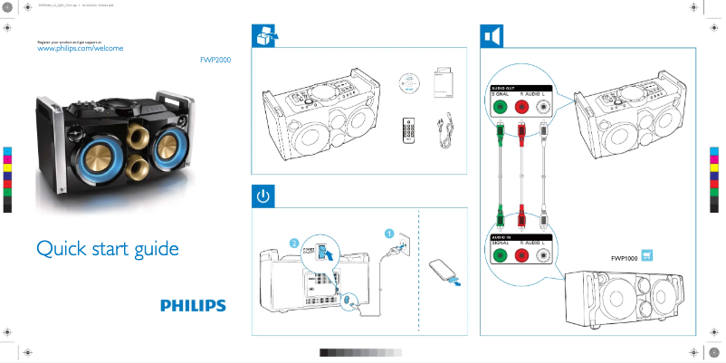 Page 1 de la notice Guide de démarrage rapide Philips FWP2000