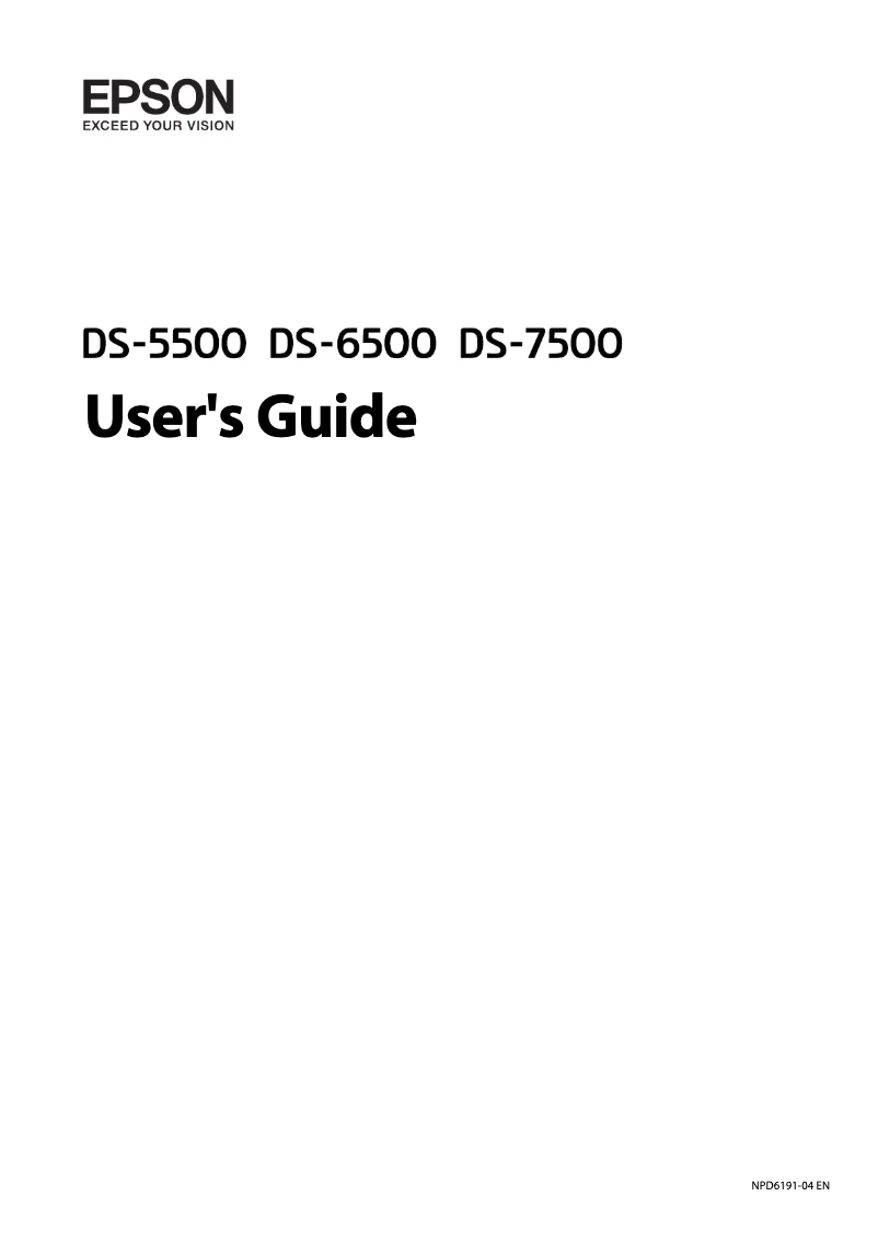 Page 1 de la notice Manuel utilisateur Epson WorkForce DS-5500