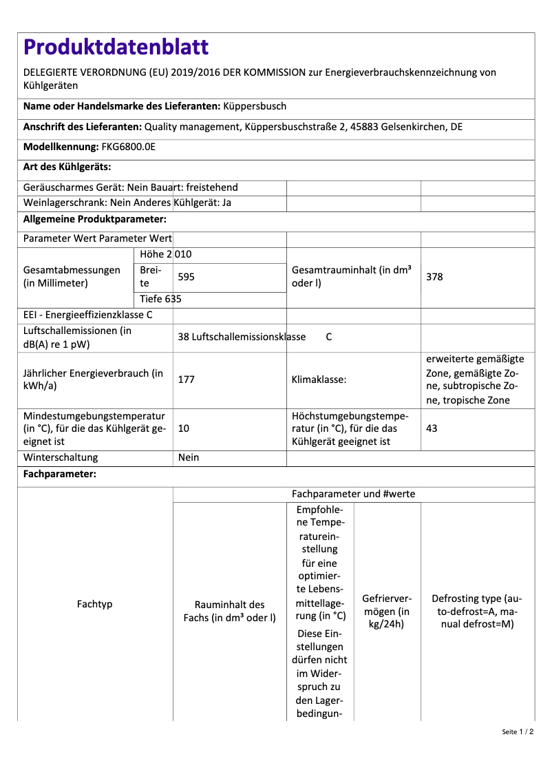 Image de la première page du manuel de l'appareil FKG6800.0E