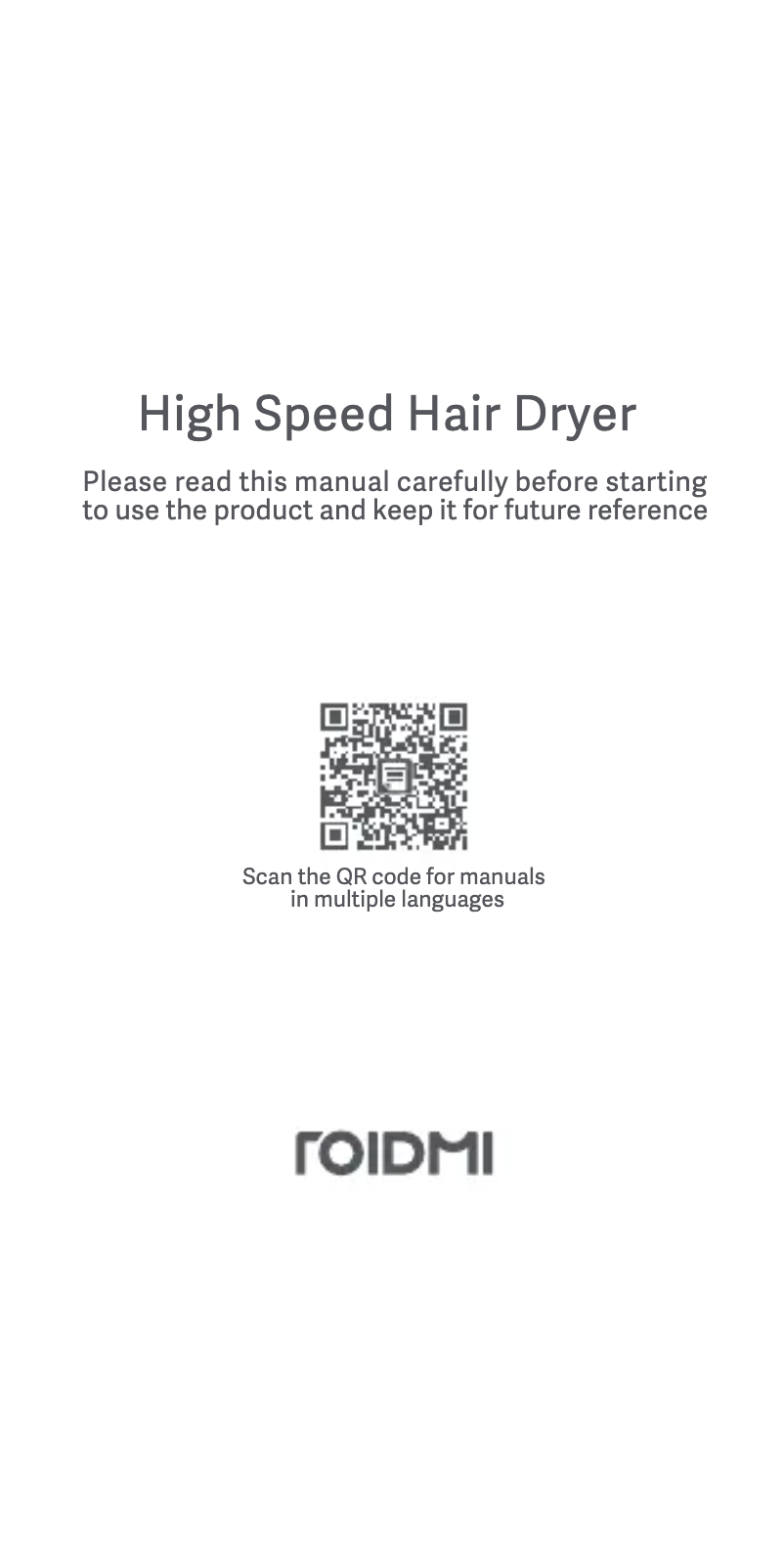 Page n°1 - Manuel utilisateur Roidmi Miro CC