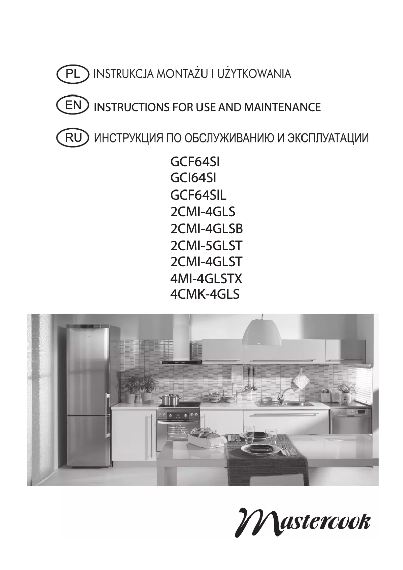 Page n°1 - Manuel utilisateur Mastercook GCF64SI