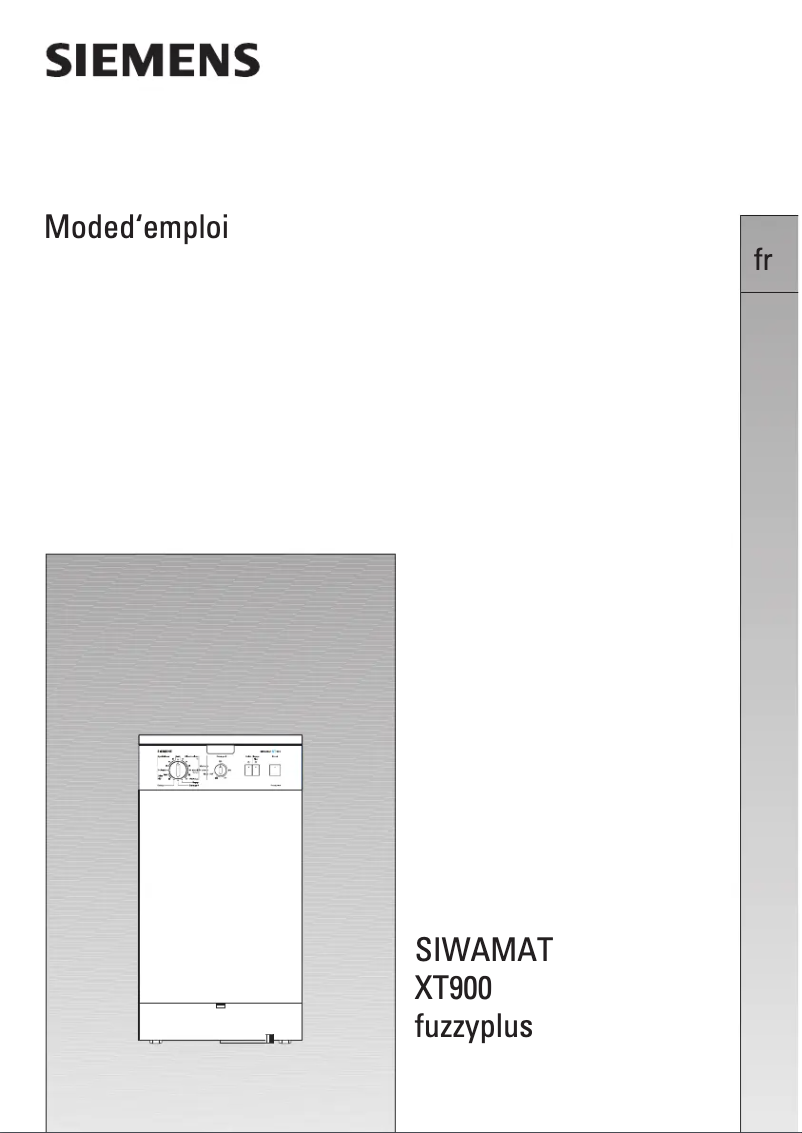 Image de la première page du manuel de l'appareil WXT900FF