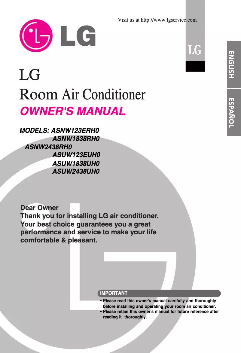 Page n°1 - Manuel utilisateur LG ASUW2438UH0