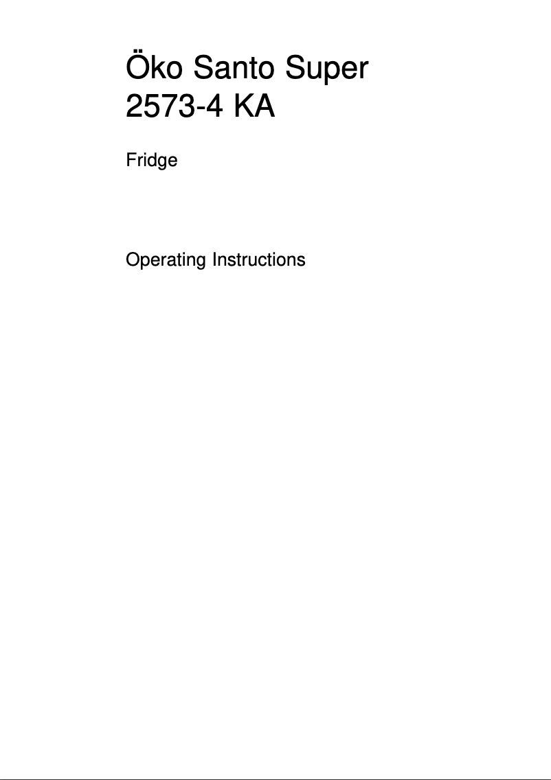 Page 1 de la notice Manuel utilisateur AEG Santo 2573-4KA