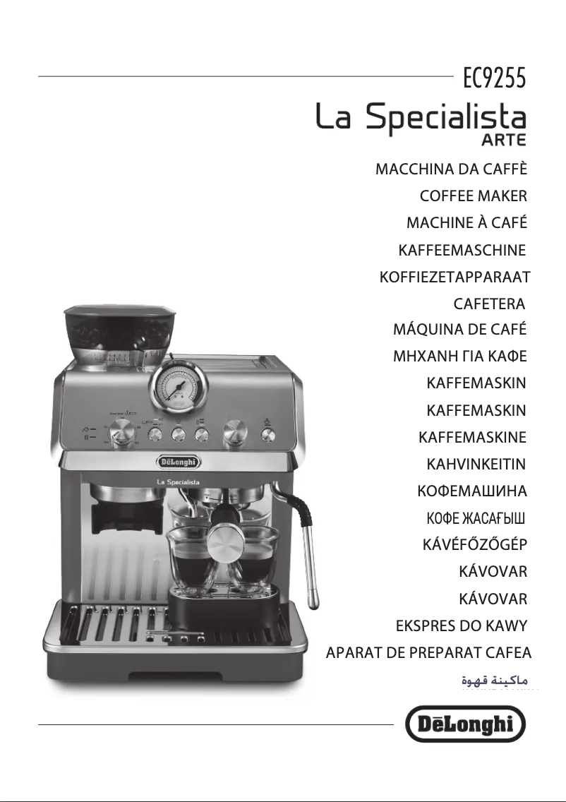 Page n°1 - Manuel utilisateur DeLonghi La Specialista Pro EC9255.M