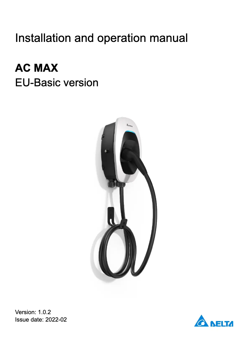 First page image of the manual for AC MAX Basic 11kW