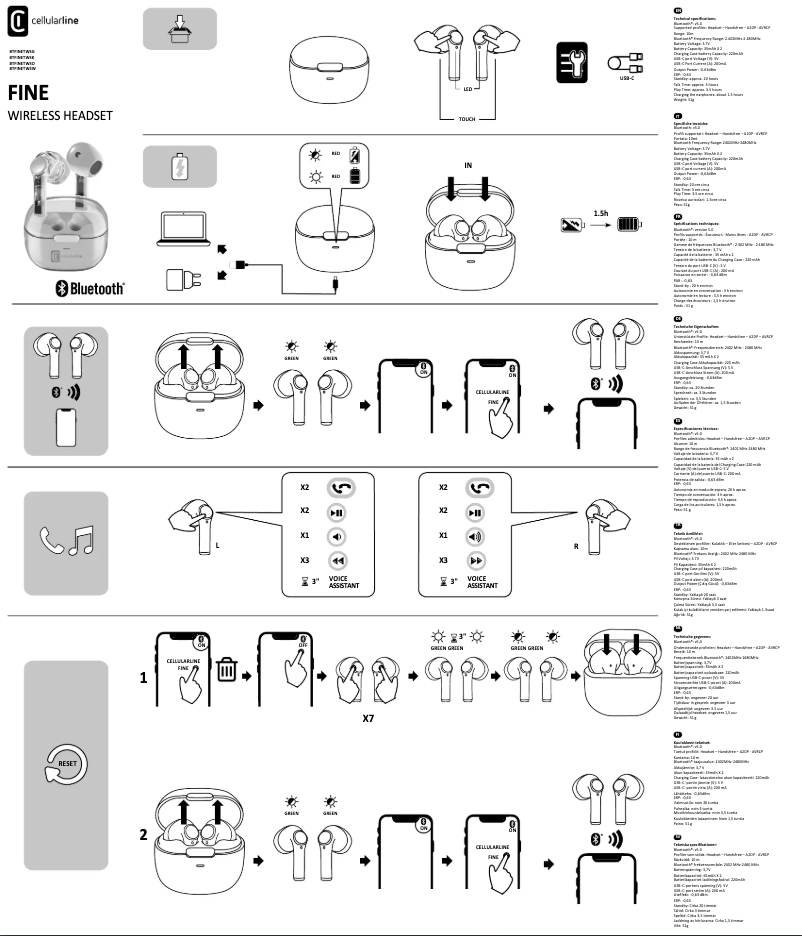 Page n°1 - Manuel utilisateur Cellular Line Fine