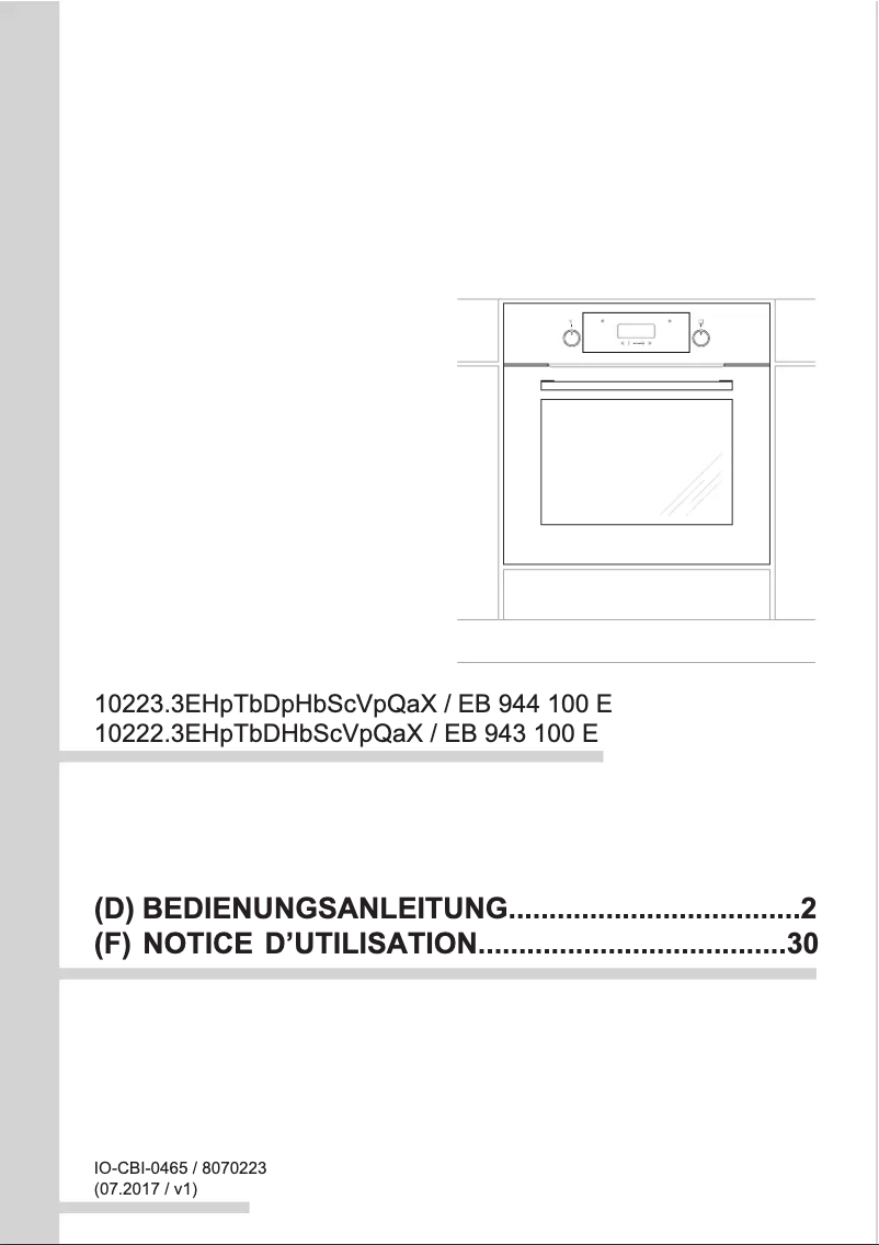 Image de la première page du manuel de l'appareil EB 944 100 E