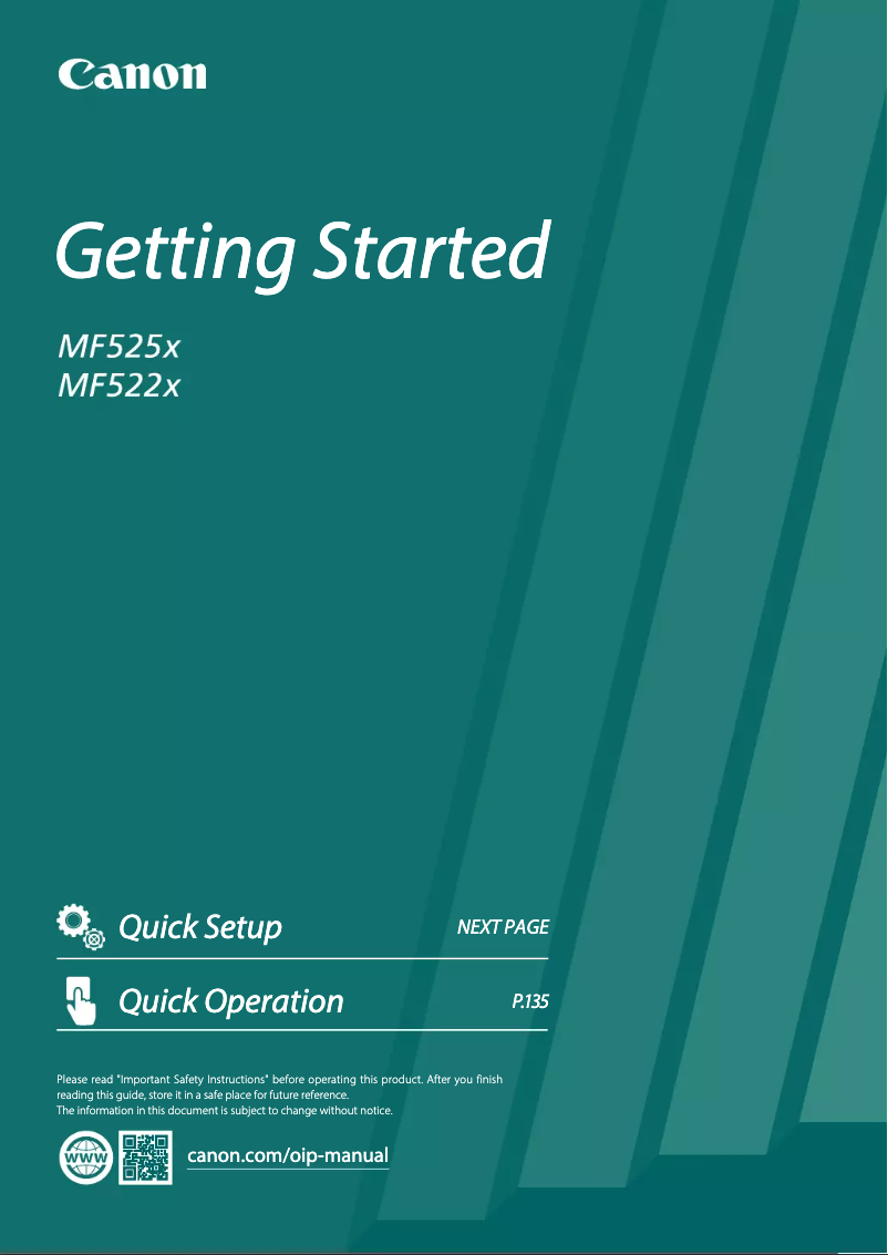 Page 1 de la notice Manuel utilisateur Canon i-SENSYS MF522x