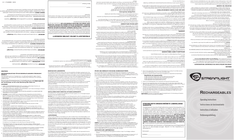 Página 1 del manual Manual de usuario Streamlight SL-20X