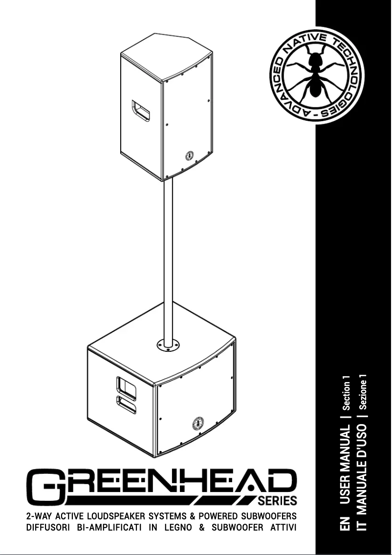 Page 1 de la notice Manuel utilisateur ANT Greenhead 15S