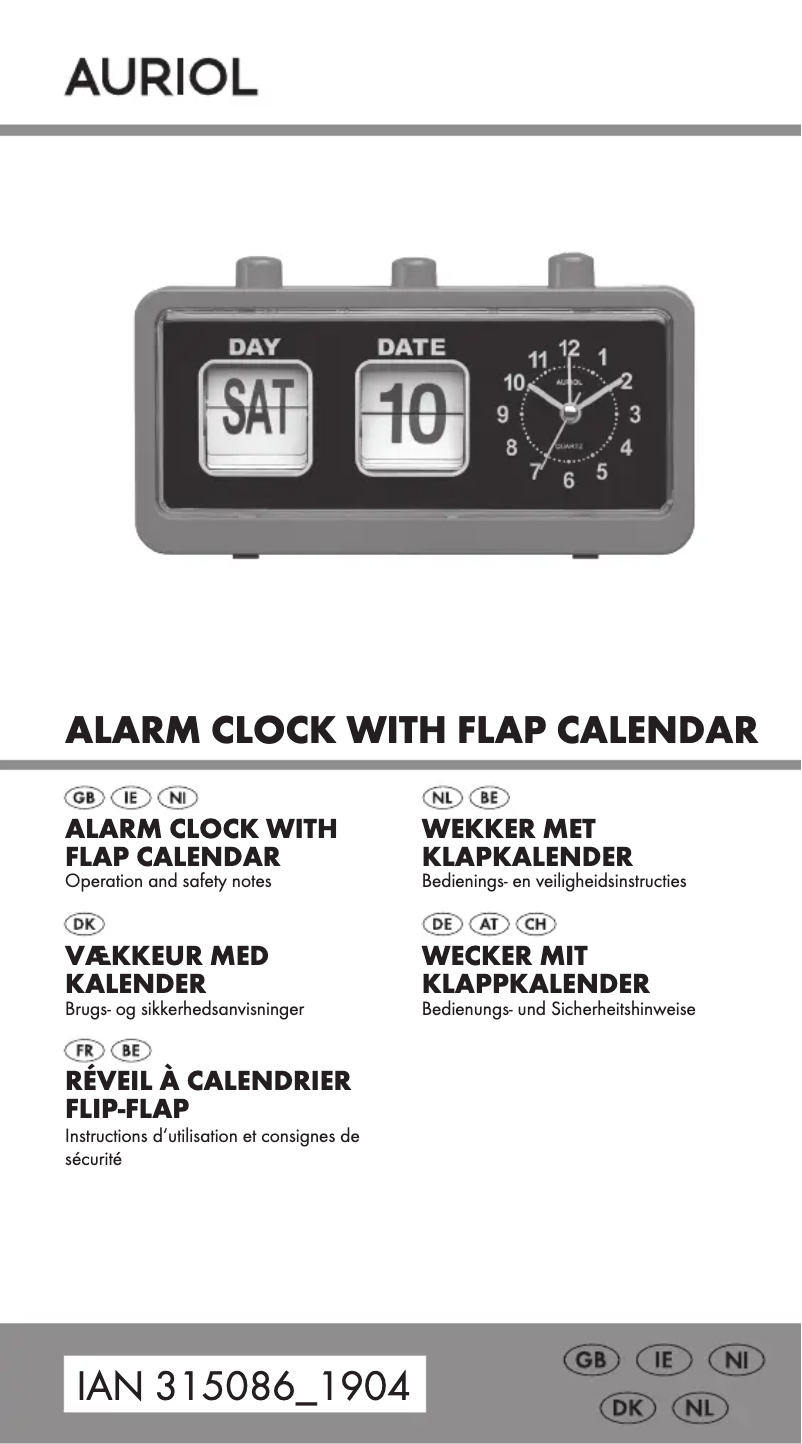 Page 1 de la notice Manuel utilisateur Auriol IAN 315086