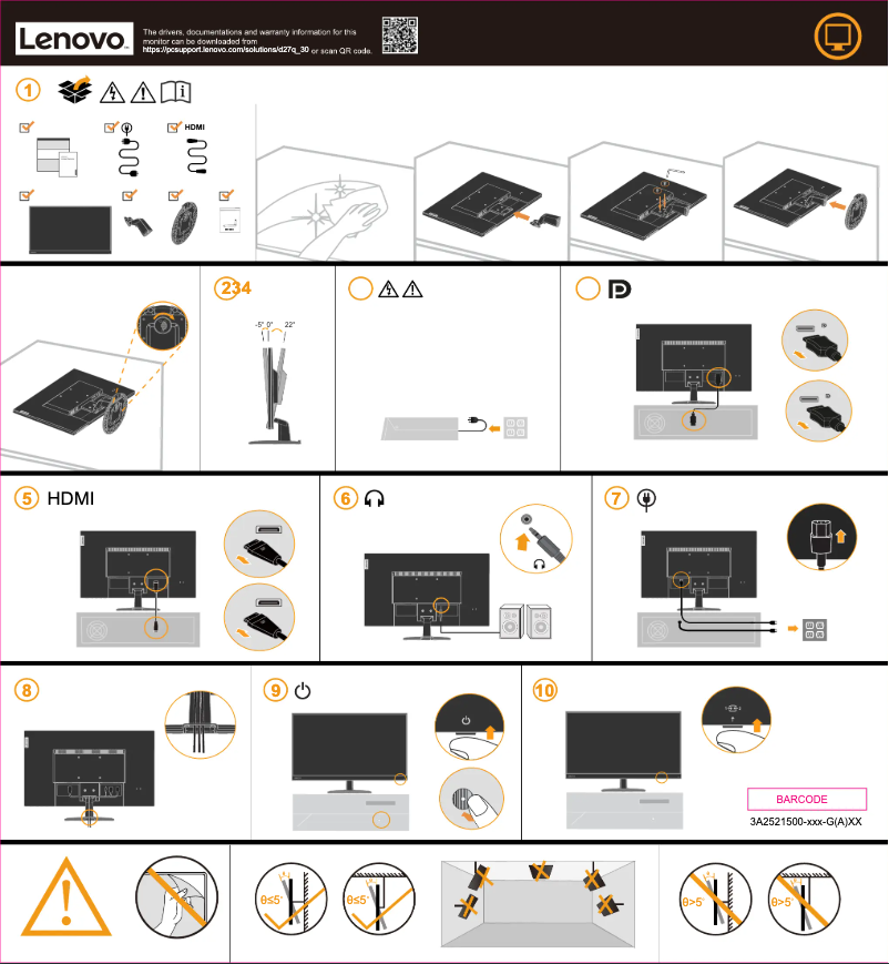 Page n°1 - Manuel utilisateur Lenovo D27q-30