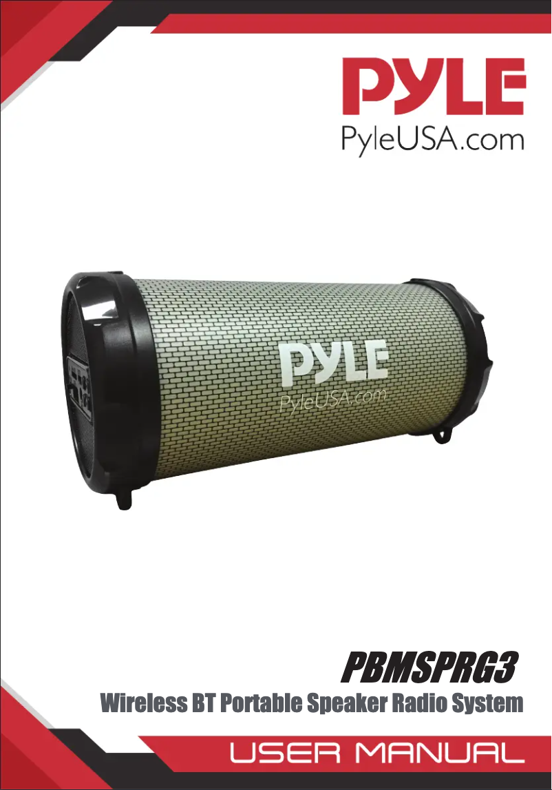 Page 1 de la notice Manuel utilisateur Pyle PBMSPRG3