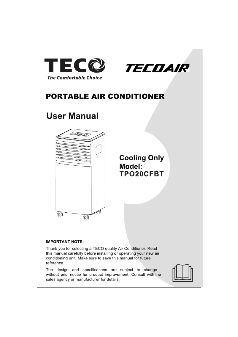 Page 1 de la notice Manuel utilisateur Teco TPO20CFCT