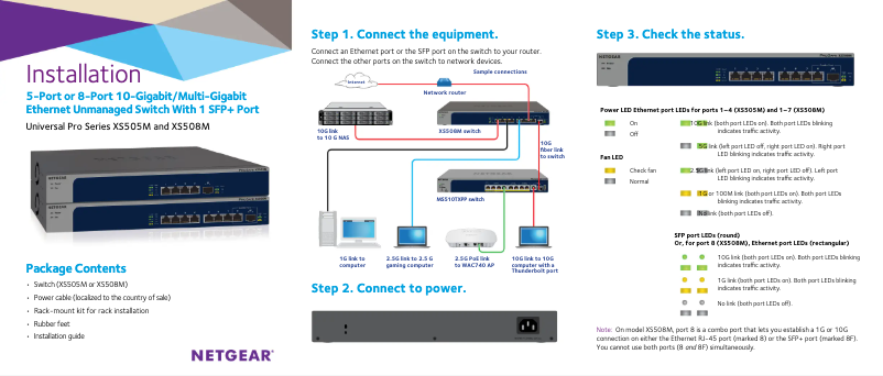Page n°1 - Manuel utilisateur Netgear XS508M