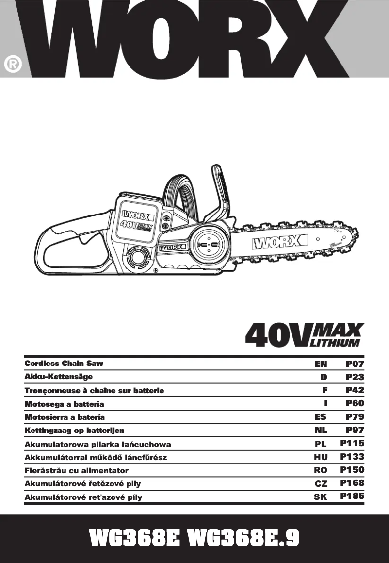 Page n°1 - Manuel utilisateur Worx WG368E.9