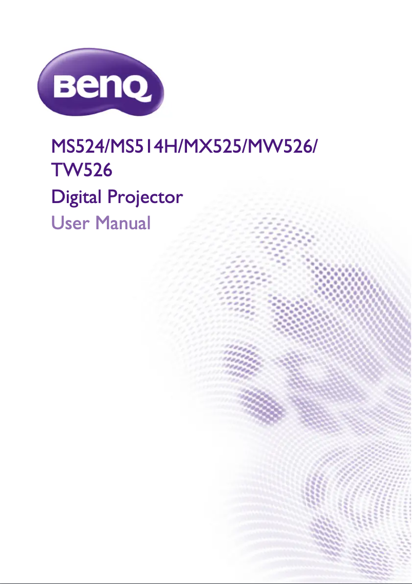 Page 1 de la notice Manuel utilisateur BenQ MS514H