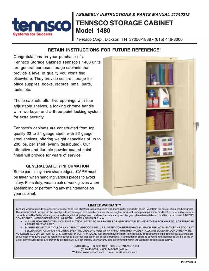 Imagen de la primera página del manual del dispositivo 1480