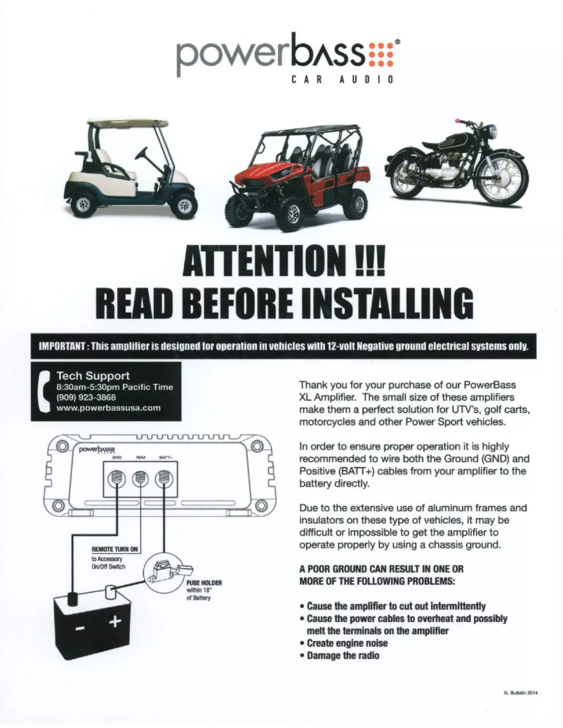 Page n°1 - Manuel utilisateur PowerBass XL-2305MX