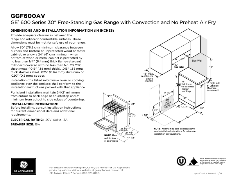 Image de la première page du manuel de l'appareil GGF600AVFS